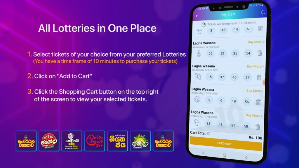 Player checking tatts results Wednesday on a mobile lottery app screen